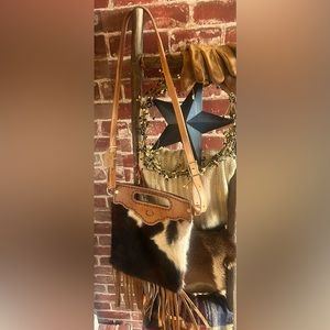 Handmade real leather and cowhide tote cowgirl handmade western